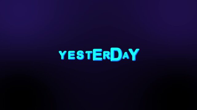  Yesterday title reveal with glowing digital background.