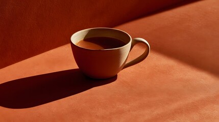 Fototapeta premium Minimalist Terracotta Cup