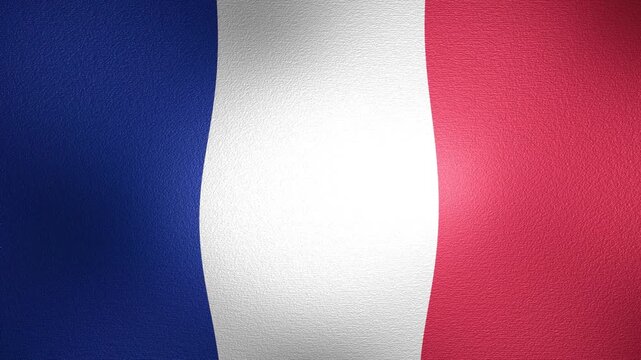 French national flag waving in the wind
