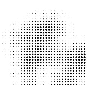 Black halftone dot pattern texture for graphic design and printing backgrounds