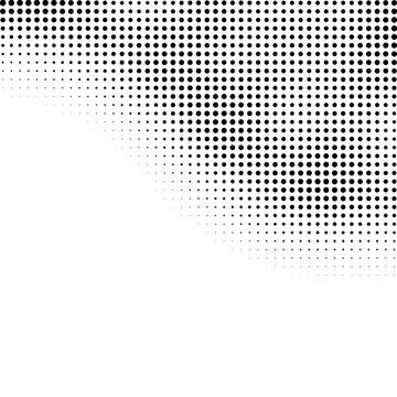 Black halftone dot pattern texture for modern graphic design and print backgrounds