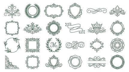 Fototapeta premium Elegant Decorative Flourish Elements Collection - Vector Ornaments