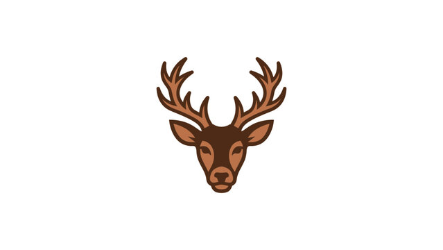 Minimalist Deer Head Logo Icon