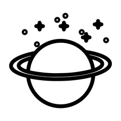 saturn line icon © Slamet