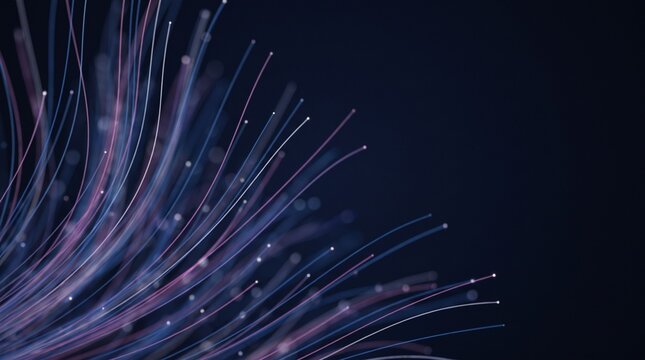 Abstract Fiber Optic Cable Glow Wave Background