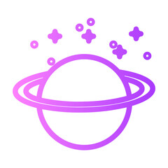 saturn gradient icon © Slamet