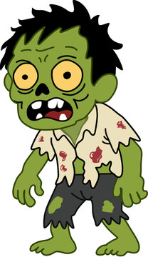 funny cartoon zombie