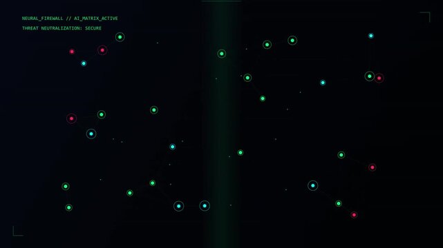 Sci-Fi computer radar interface screen displaying glowing green and red tracking points on dark background
