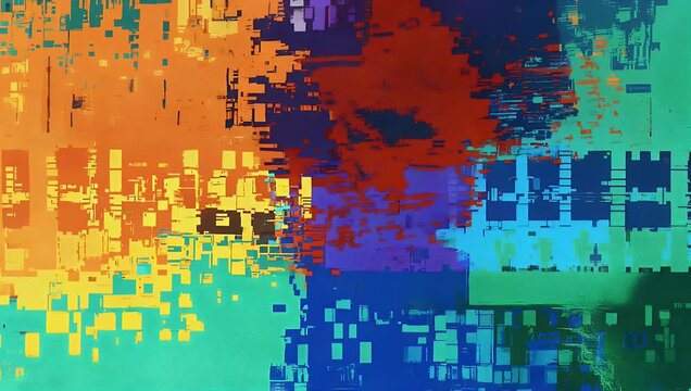 Experimental 4K digital art visual displaying stylized datamoshing digital noise and RGB color glitch distortion delivering an edgy modern cyber aesthetic for creative media productions