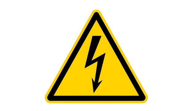 Caution warning sign with downward arrows.