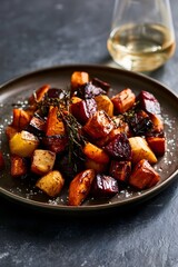 Fototapeta premium Braised Root Vegetables
