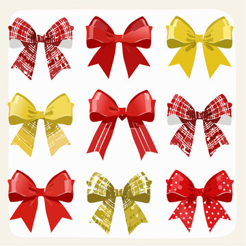 seamless background with bow and ribbon