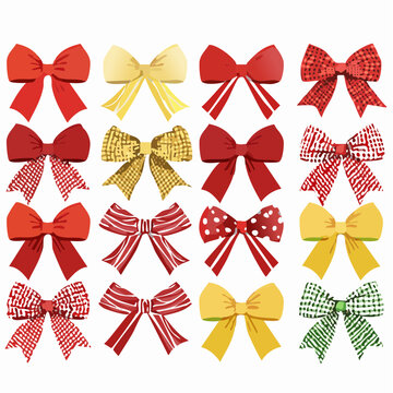 seamless background with bow and ribbon