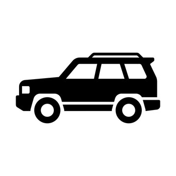 suv vehicle side view glyph icon