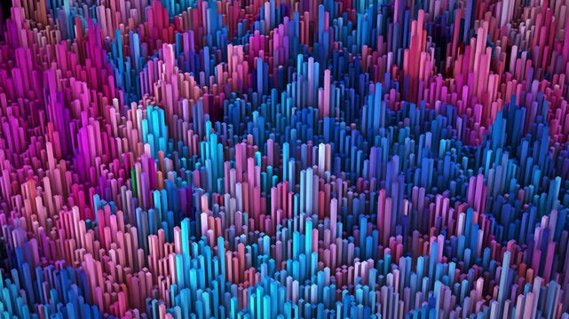 Colorful abstract 3D cubes background with vibrant blue pink and red 5
