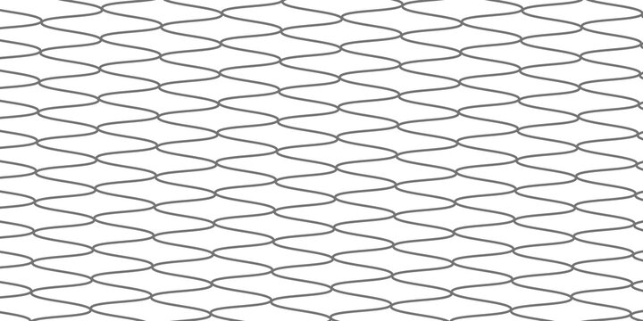 Curved net pattern. Seamless design for sportswear or equipment like soccer goals, volleyball nets, basketball hoops, hockey nets, and athletic gear.