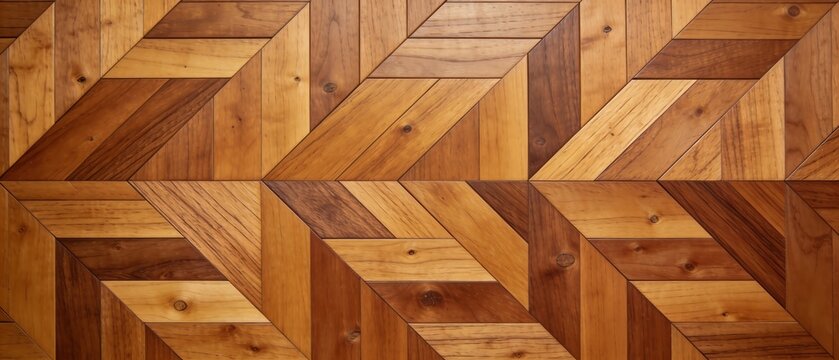 Geometric Wood Parquet Flooring Pattern with Natural Wood Grain Texture.