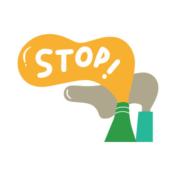stop pollution, factory pollution illustration