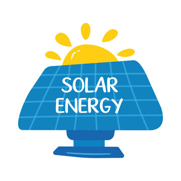 sollar energy Illustration, Solar Panel and Sun illustration