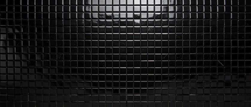 Dark Grid Pattern Abstract Background with Reflections.