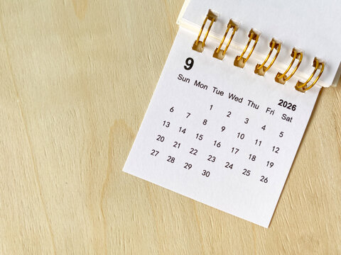 Minimal calendar concept representing time management, scheduling, planning and organization.
