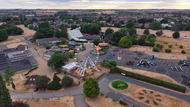 An aerial view of Wicksteed Park in Kettering