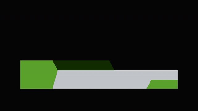 Lower third title modern animation banner for overlay green white designs with alpha channel. Perfect for video editing, news, presentations, interviews, and social media.