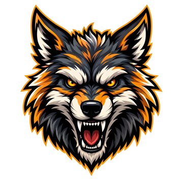 Fierce Wolf Mascot Logo