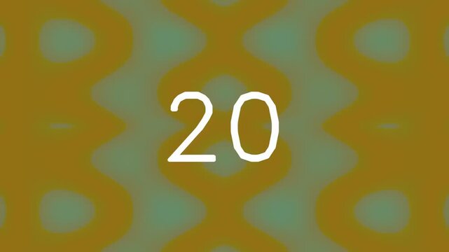 Abstract geometric pattern with number twenty in center
