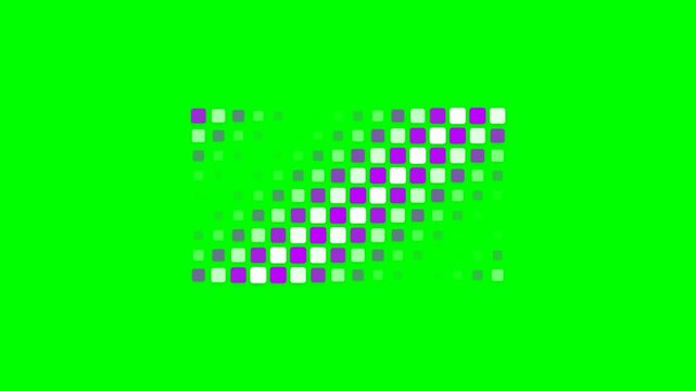 Abstract pattern of colorful squares arranged in a diagonal gradient design