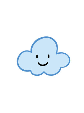 Cute kawaii cloud smile 