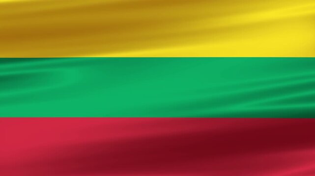 Animated wavy flag of the Republic of Lithuania as background.
