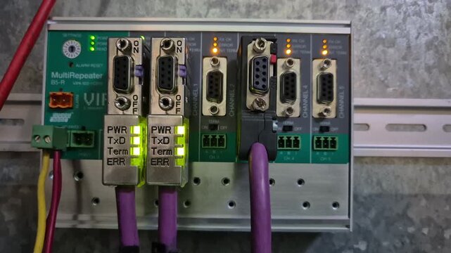 Programmable Logic Controllers (PLCs) for modern machinery in industrial plants provide automated control, ensuring high precision in production.