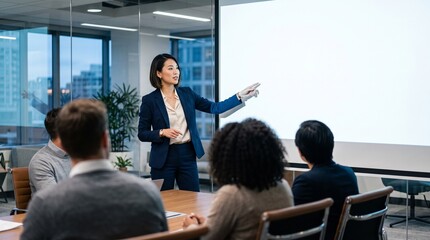 Fototapeta premium Executive Female Leader Presentation Team Meeting
