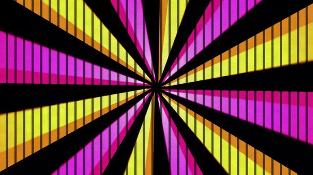 Retro Colorful Radial Burst Background 
with Pink and Yellow Rays