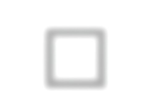 Minimal soft square frame shadow overlay for clean graphic lighting composition with diffused transparent feathered
