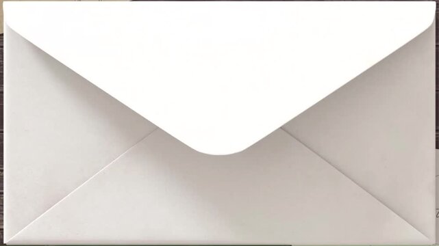 White Envelope Opening Transition Animation on Green Screen Background