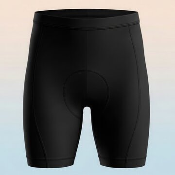 Professional Black Cycling Shorts with Ergonomic Padded Chamois for Performance Biking, 3D Render