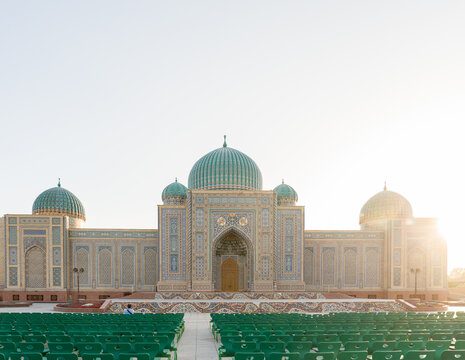 Khujand Fortress and Outdoor Seating area in Tajikistan 
