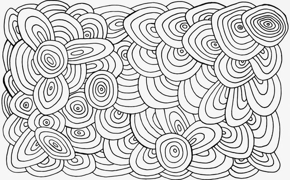Abstract Zentangle Line Art Texture Background Vector Illustration