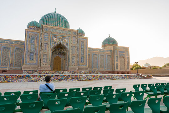 Khujand Fortress and Outdoor Seating area in Tajikistan 