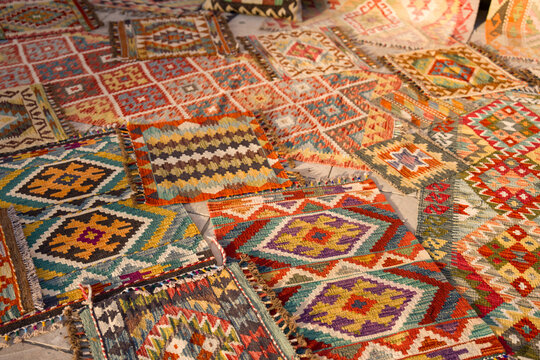Close up of Carpets in Uzbekistan