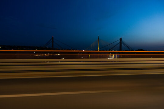 Crossing Bridge at Blue Hour