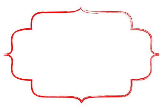 Red textured border frame PNG, elegant ornamental rectangular frame with curved corners,decorative line details. Ideal for invitations, certificates, greeting cards, labels, menus, posters, stationery