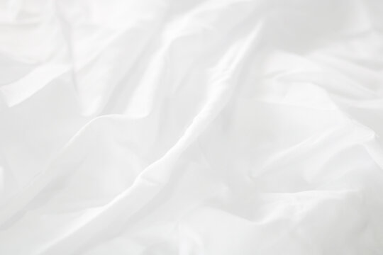 Soft White Fabric Texture with Elegant Wrinkles and Drapery Lines