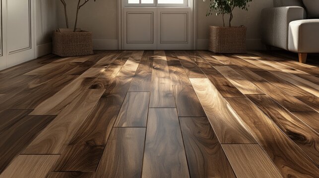 Wooden floor detail in a modern interior