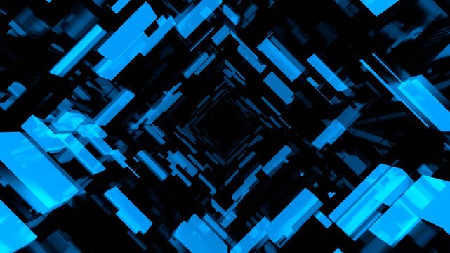 Cyan and Pink Glitch Portal Background VJ Loop in 4K