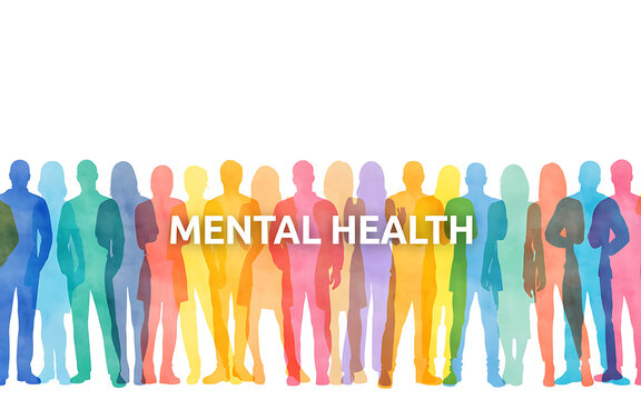 Diverse group of people representing mental health awareness and support