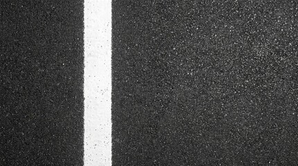 Fototapeta premium Dark asphalt road surface with a clean white line running vertically