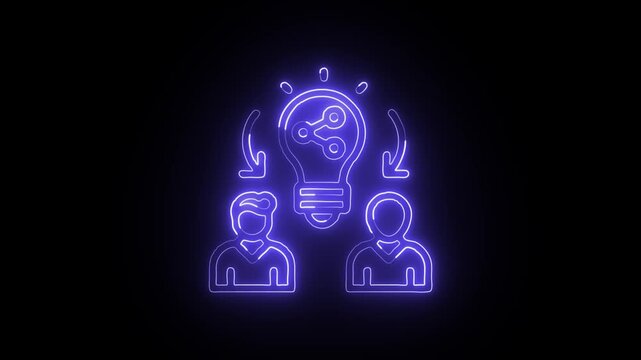 Idea Exchange Icon Collection With Creative Thinking Communication Knowledge Sharing Collaboration Vector